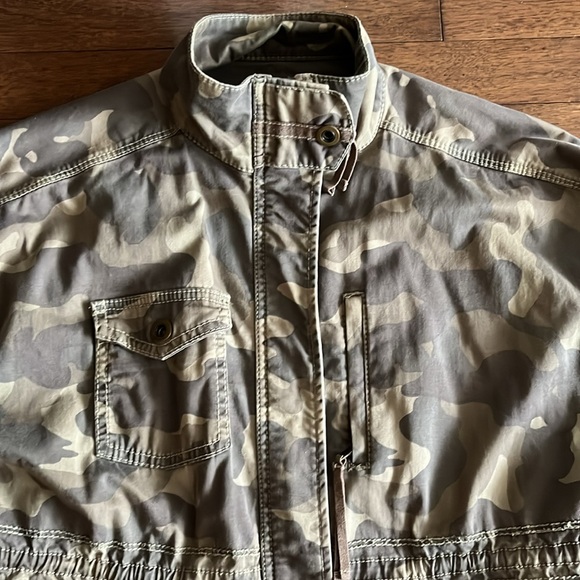 Olive Green Camo Military Cotton Anorak Jacket Coat - Picture 3 of 15